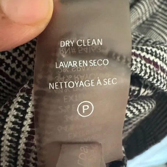 Karl Lagerfeld Sz 8 Plaid Ponte Knit Bell Ruffle Sleeve Sheath Dress Black White - Picture 7 of 8